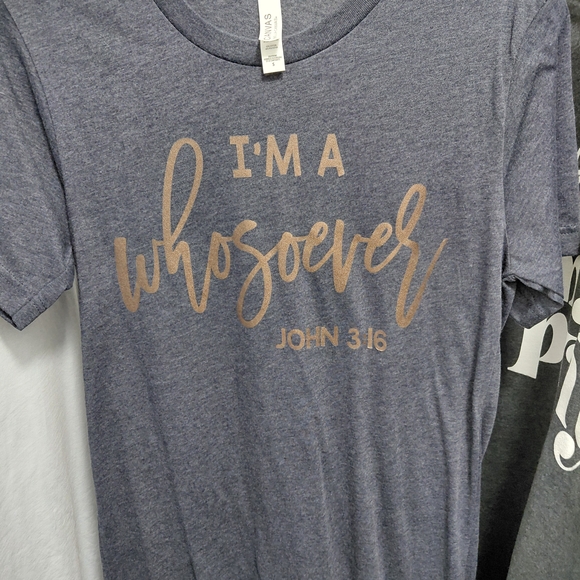 Bella Canvas Tops - Bella Canvas Heather Gray Tee with Gold Accents